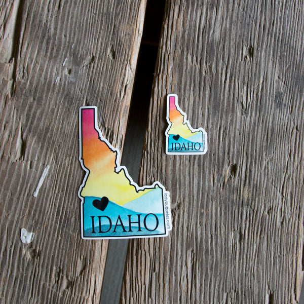 Warm Idaho Heart Sticker