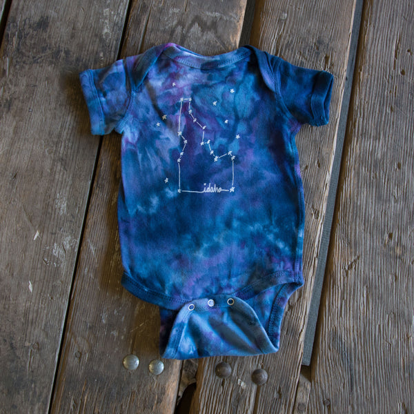 Idaho Constellation Onesie, eco-friendly waterbased inks