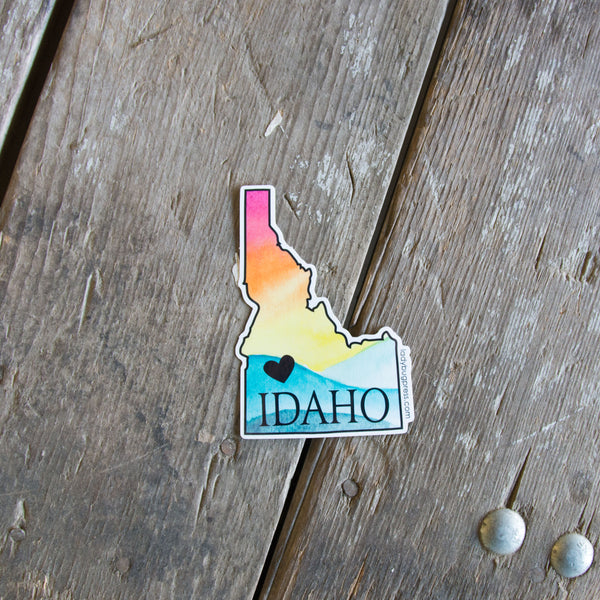 Warm Idaho heart sticker
